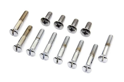 Colony Primary Cover Screw Kit with Chrome Finish for Harley Davidson FL Models by Colony