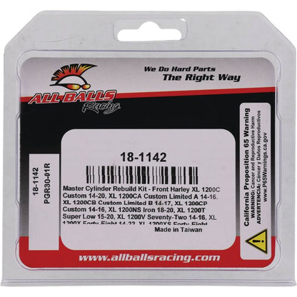 All Balls Racing Master Cylinder Rebuild Kit (Part #18-1142)