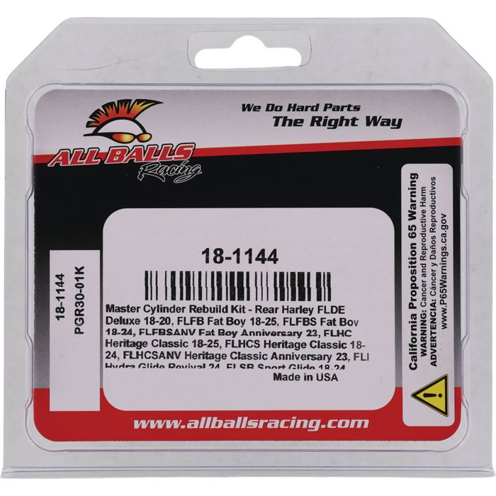 All Balls Racing Master Cylinder Rebuild Kit - Part 18-1144