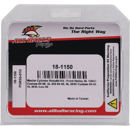 All Balls Racing Master Cylinder Rebuild Kit (Part #18-1150)