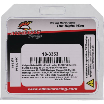 All Balls Racing Caliper Rebuild Kit 18-3353 for Motorcycle Brake Maintenance