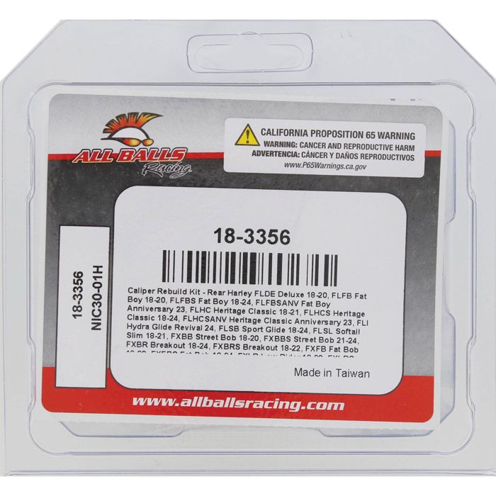 All Balls Racing Caliper Rebuild Kit (Part #18-3356) for Motorcycle Brakes