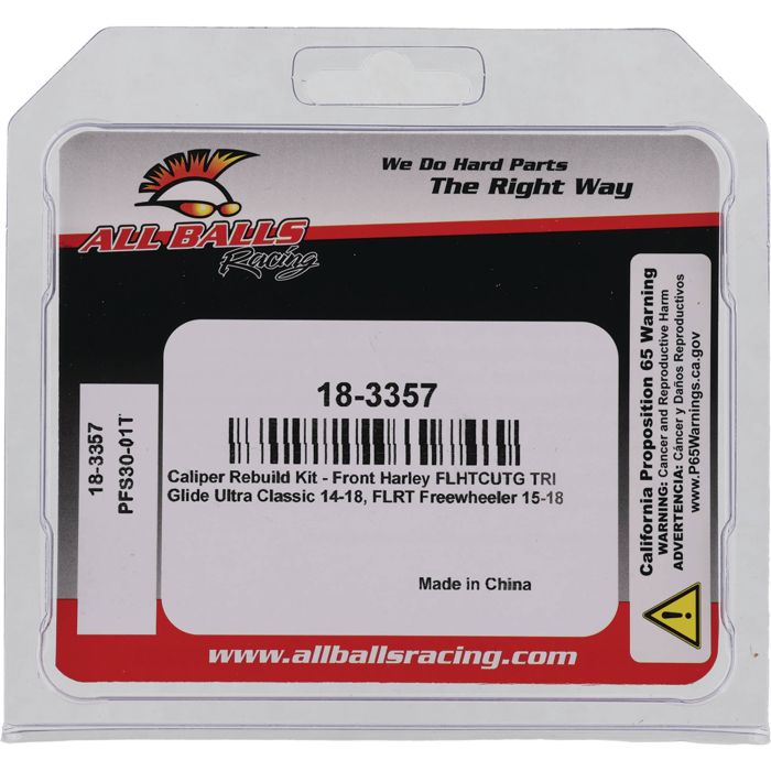 All Balls Racing Caliper Rebuild Kit (Part 18-3357) for Motorcycle Brakes