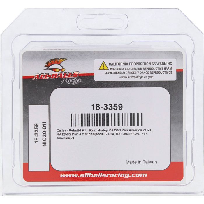 All Balls Racing Caliper Rebuild Kit 18-3359 for Motorcycle and ATV Brake Calipers