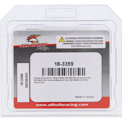 All Balls Racing Caliper Rebuild Kit 18-3359 for Motorcycle and ATV Brake Calipers