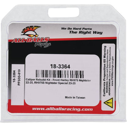 All Balls Racing Caliper Rebuild Kit 18-3364 for Motorcycle Brake Maintenance