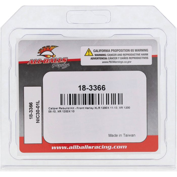 All Balls Racing Caliper Rebuild Kit Part #18-3366 for Motorcycle Brake Calipers