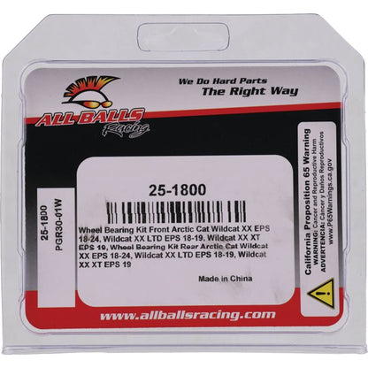 All Balls Racing Wheel Bearing Kit Part Number 25-1800 for Optimal Vehicle Performance