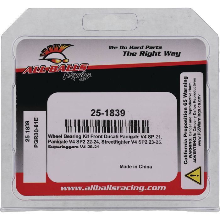 All Balls Racing Wheel Bearing Kit - Part Number 25-1839