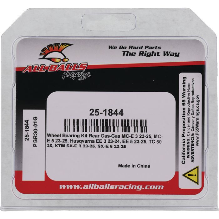 All Balls Racing Wheel Bearing Kit (Part No. 25-1844) for Enhanced Vehicle Performance