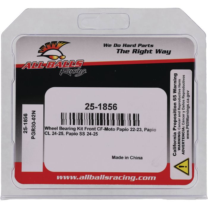 All Balls Racing Wheel Bearing Kit 25-1856 for Motorcycle Applications