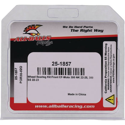 All Balls Racing Wheel Bearing Kit - Part 25-1857 for Reliable Performance