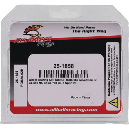 All Balls Racing Wheel Bearing Kit 25-1858 for Enhanced Vehicle Performance
