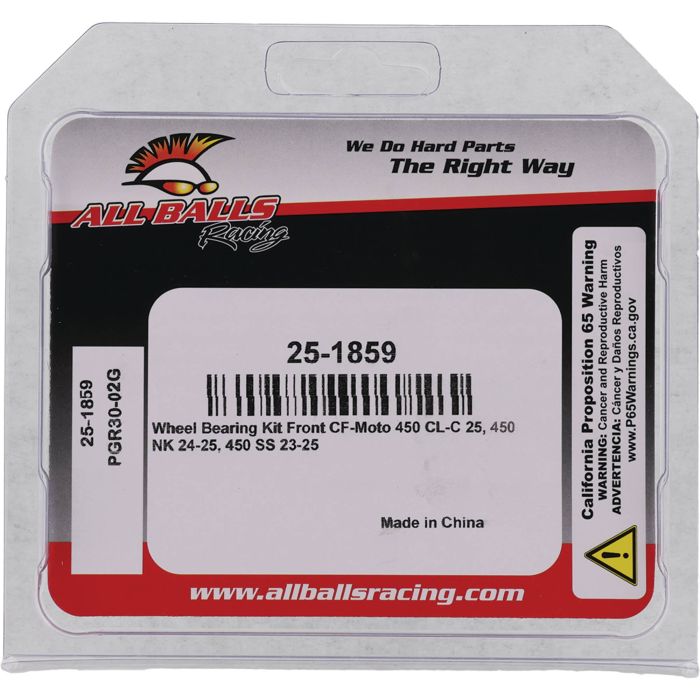 All Balls Racing Wheel Bearing Kit Part 25-1859 for Enhanced Wheel Performance