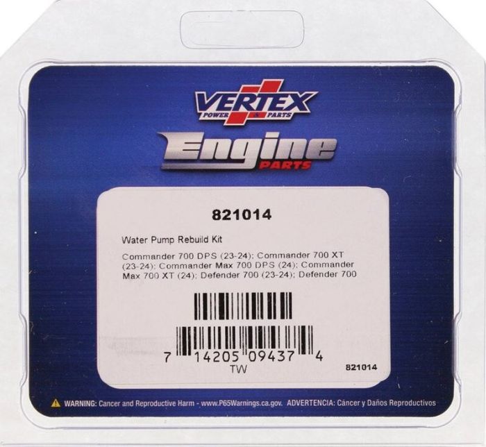 Vertex Water Pump Rebuild Kit - Part 821014