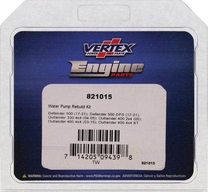 Vertex Water Pump Rebuild Kit (Part #821015) for Reliable Pump Maintenance