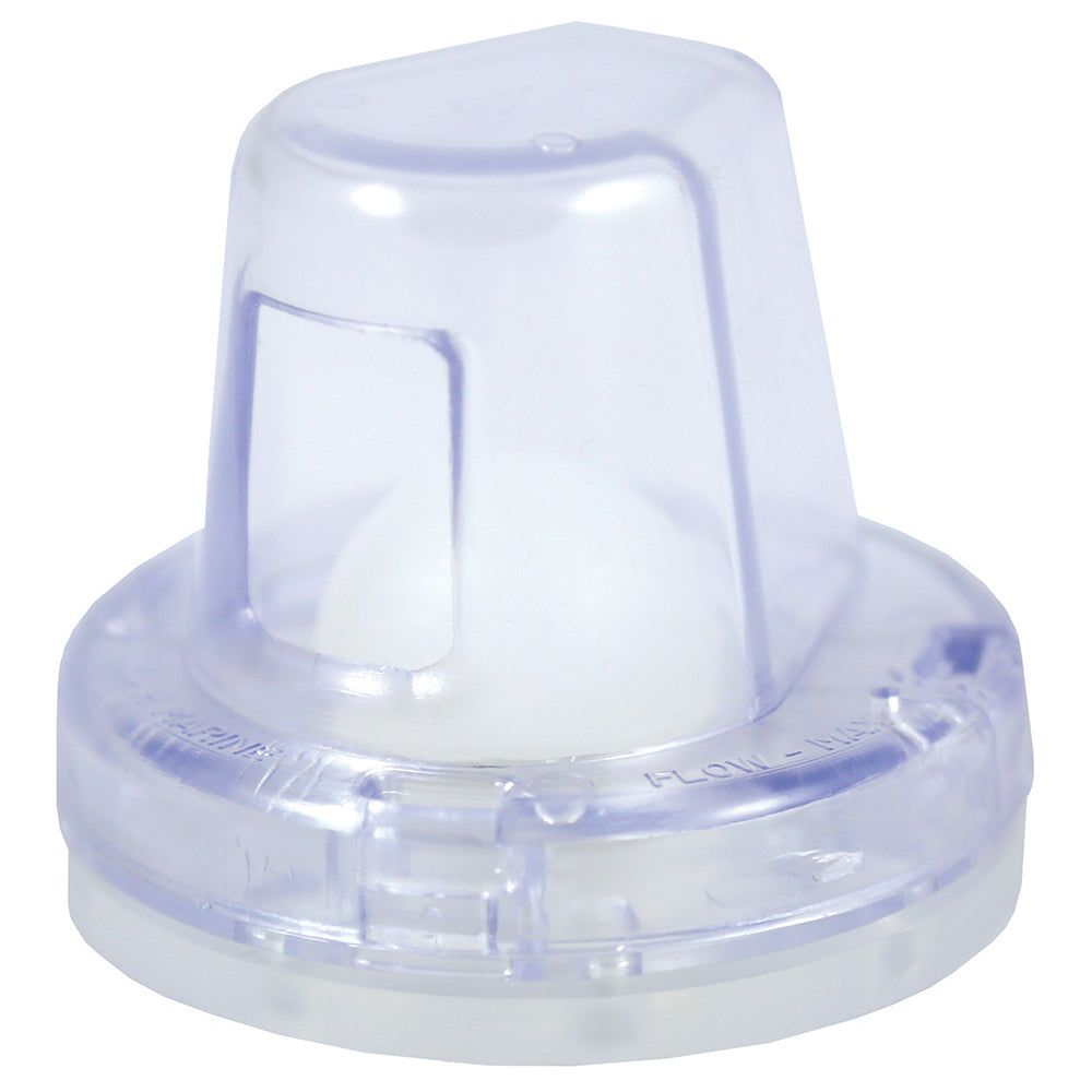T-H Marine Flow-Max Ball Scupper - Clear for Boats with 1-1/4 inch Motor Well Tubes