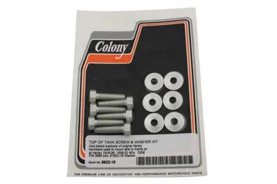Colony Top of Gas Tank Screw Kit Cadmium for Harley Davidson F and J Models by Colony