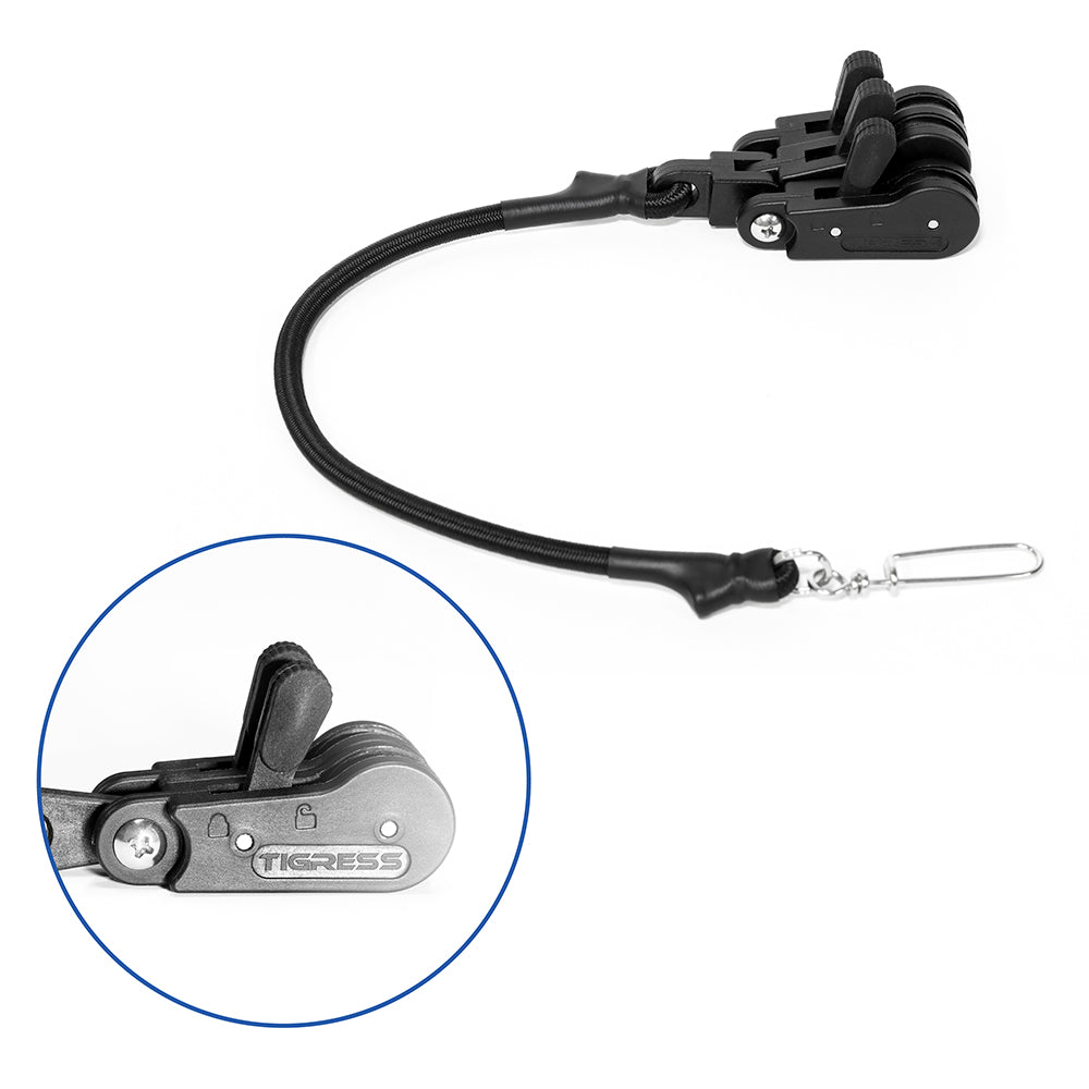 Tigress Triple Halyard Lock - 12 inch with SS Snap Lock Swivel