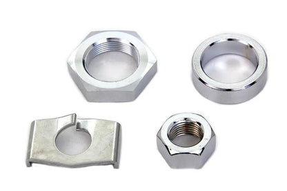 V-Twin Chrome Rear Axle Nut and Lock Kit for Harley Davidson WL 1930-1939 by V-Twin