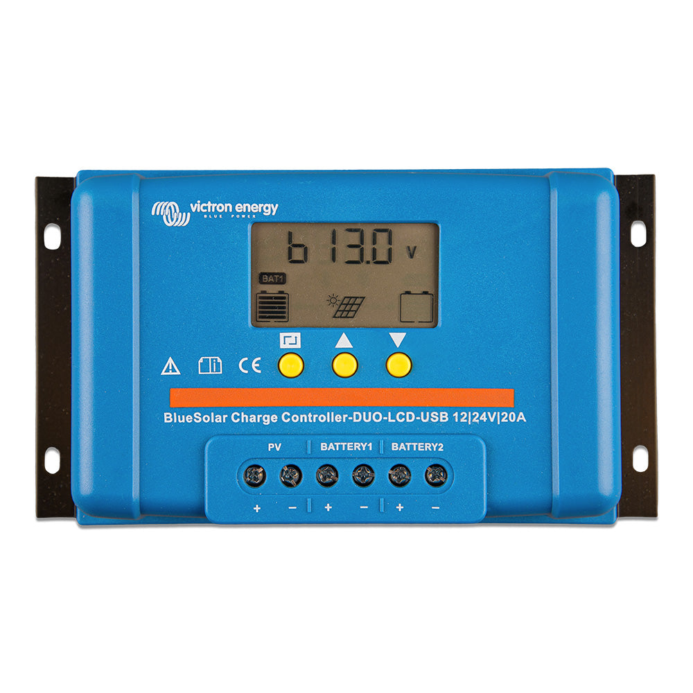 Victron Energy BlueSolar PWM Charge Controller (DUO) LCD & USB Charge Control - 12/24VDC - 20A