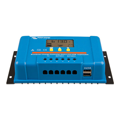 Victron Energy BlueSolar PWM Charge Controller (DUO) LCD & USB Charge Control - 12/24VDC - 20A