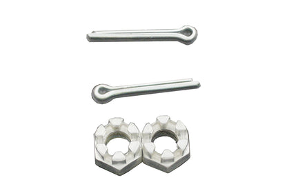 Colony Front Axle Nut Kit Cadmium for Harley Davidson WL (1929-1936) - Includes Sleeve Nut, Castle Nut, and Cotter Pin