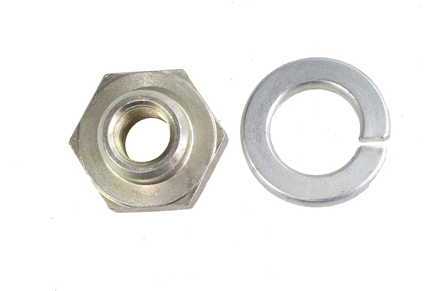 Colony Cadmium Seat Post Rod Lock Nut and Lock Washer for Harley Davidson EL & FL Models