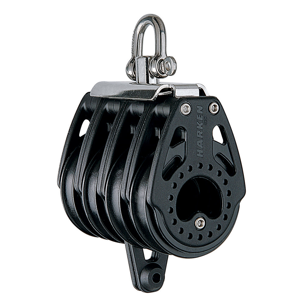 Harken 57mm Quad Block Swivel with Center Becket - Lightweight and High-Load Marine Block