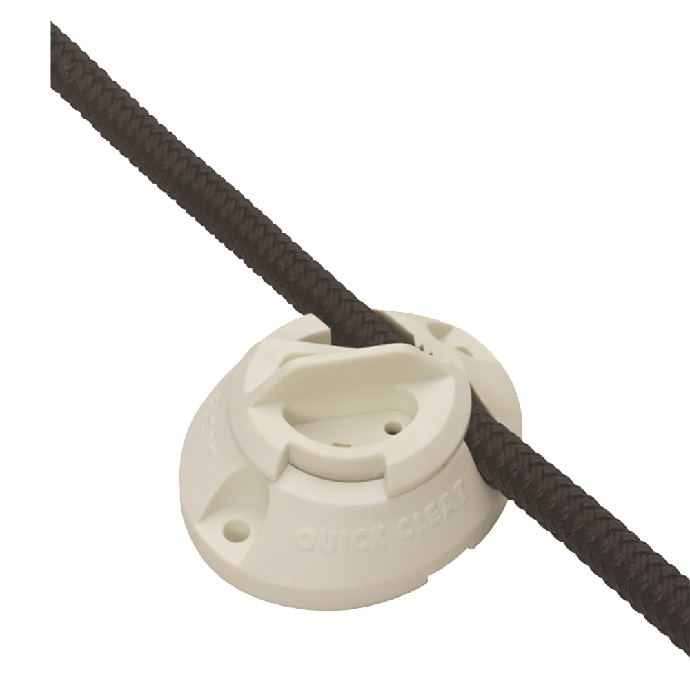 Barton Marine Quick Cleat 5/16 Inch White - Easy Rope Securing for Marine and Boating Applications