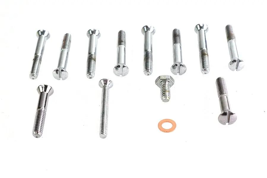 Colony Primary Cover Screw Kit with Chrome Finish for Harley Davidson XLH Models by Colony