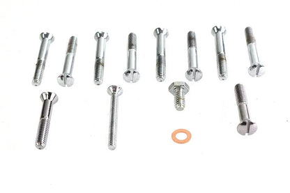 Colony Primary Cover Screw Kit with Chrome Finish for Harley Davidson XLH Models by Colony