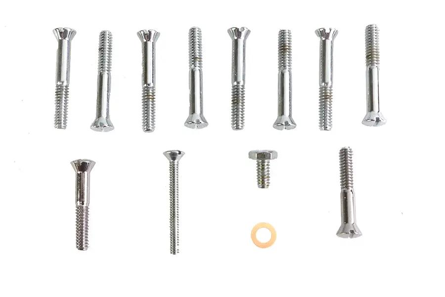 Colony Primary Cover Screw Kit with Chrome Finish for Harley Davidson XLH Models by Colony
