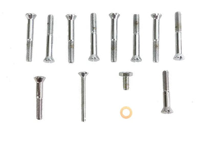 Colony Primary Cover Screw Kit with Chrome Finish for Harley Davidson XLH Models by Colony