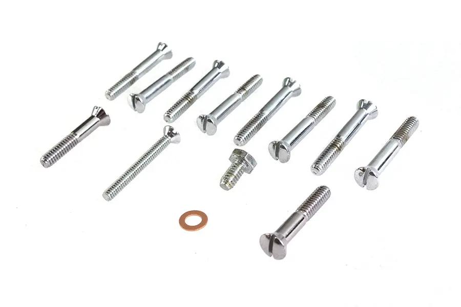 Colony Primary Cover Screw Kit with Chrome Finish for Harley Davidson XLH Models by Colony