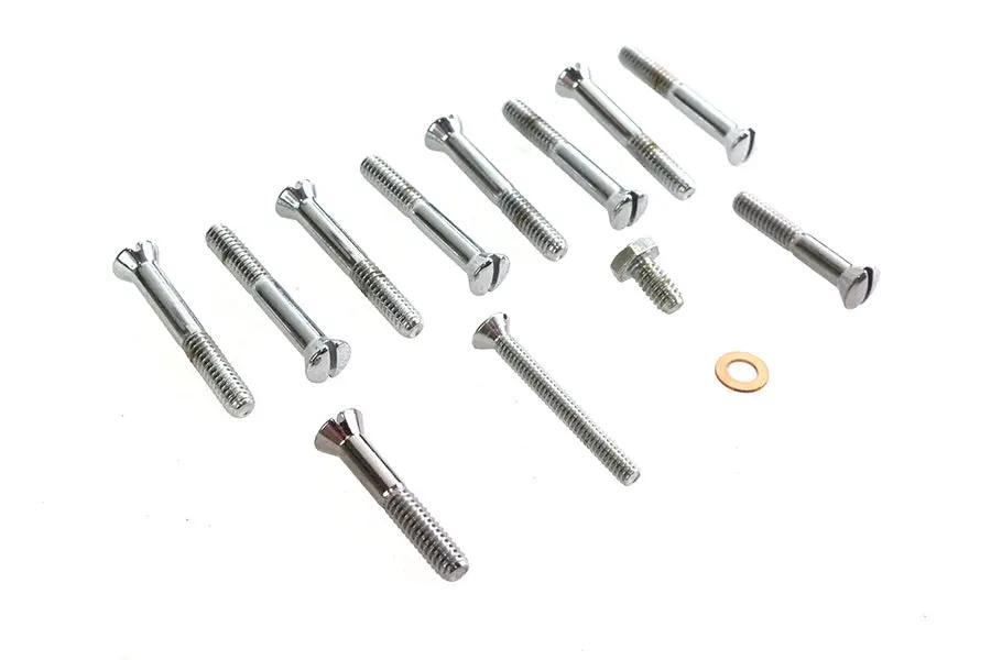 Colony Primary Cover Screw Kit with Chrome Finish for Harley Davidson XLH Models by Colony