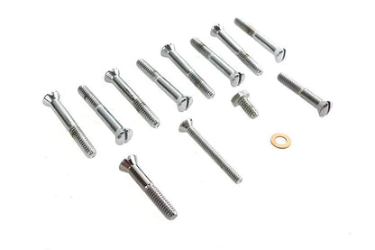 Colony Primary Cover Screw Kit with Chrome Finish for Harley Davidson XLH Models by Colony