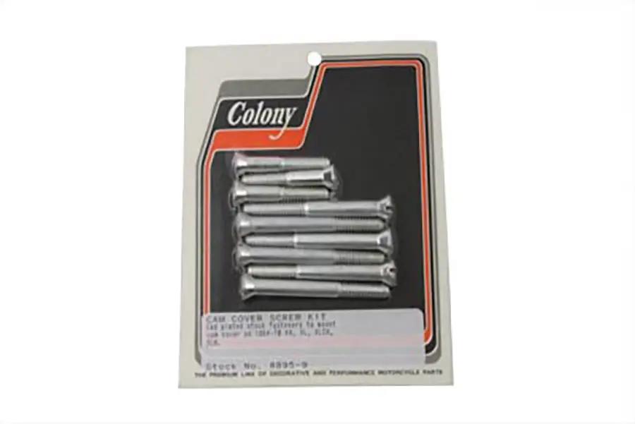 Colony Cam Cover Screw Kit with Cadmium Finish for Harley Davidson XL (1957-1966) by Colony