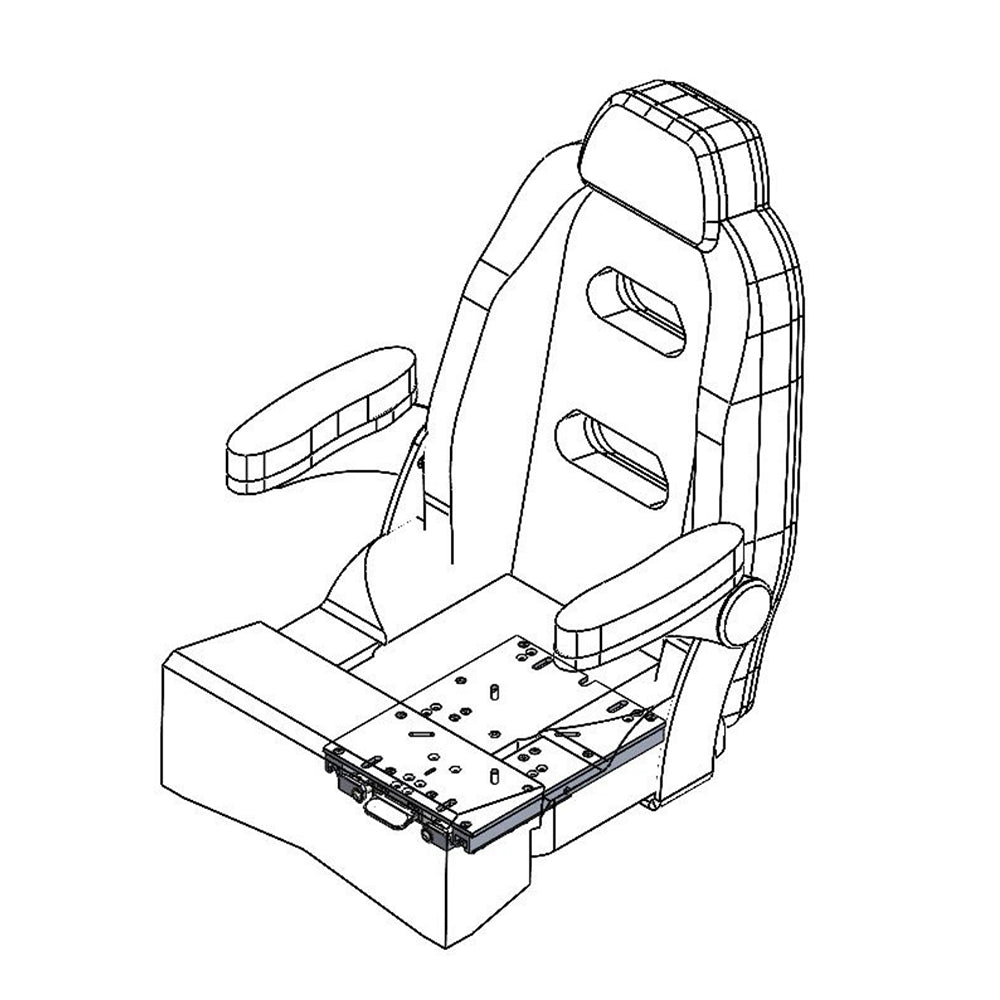 TACO Marine Low Profile Adjustable Seat Slide M20-1013A for Marine Seating