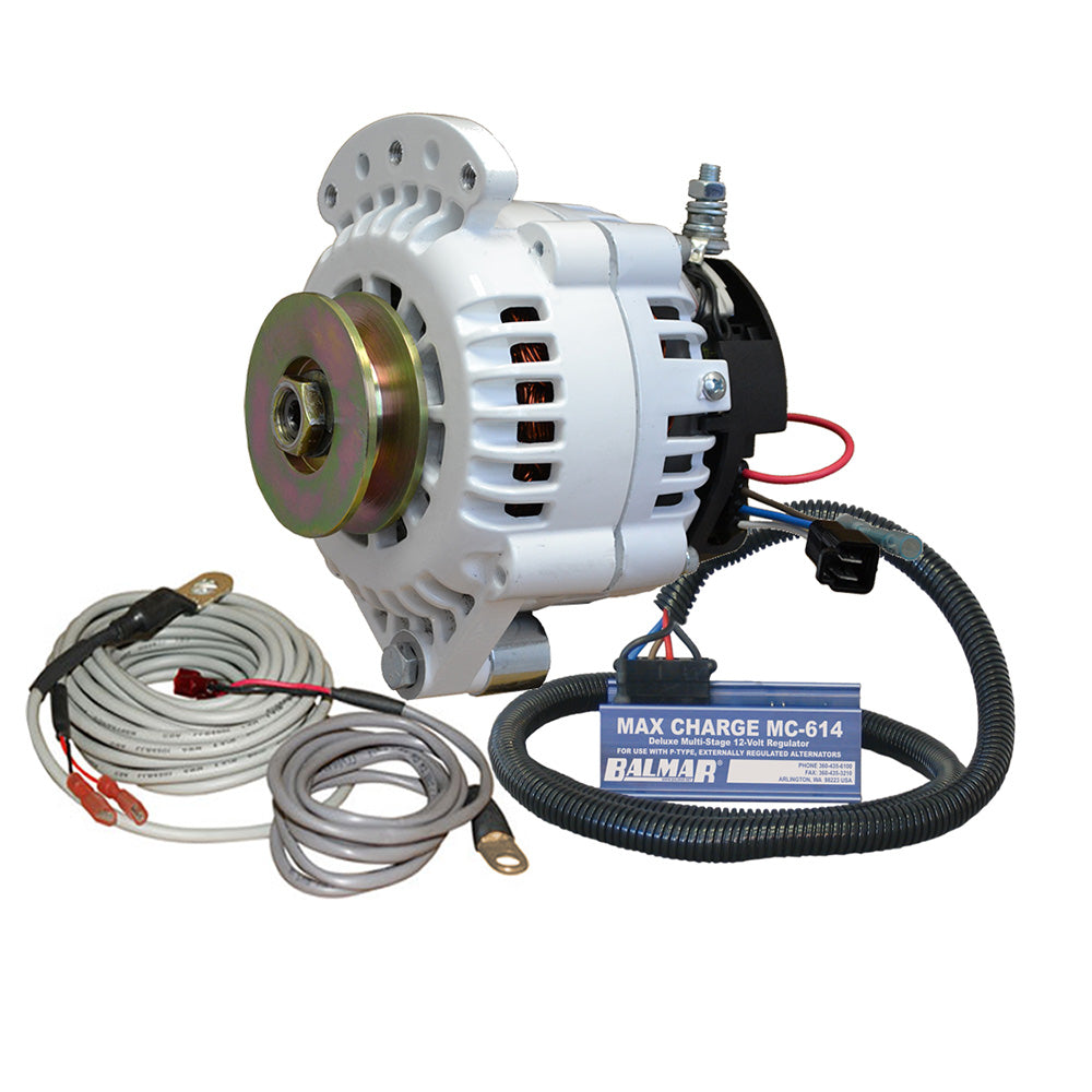 Balmar Kit 621 Series 100A Single Flex Terminal Alternator with MC Regulator and Temperature Sensors