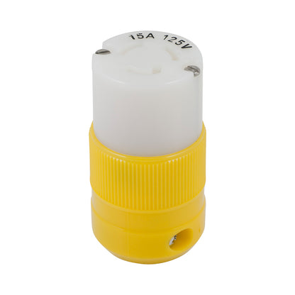 Marinco 4731CR Locking Connector - 15A, 125V, Yellow Shore Power Plug