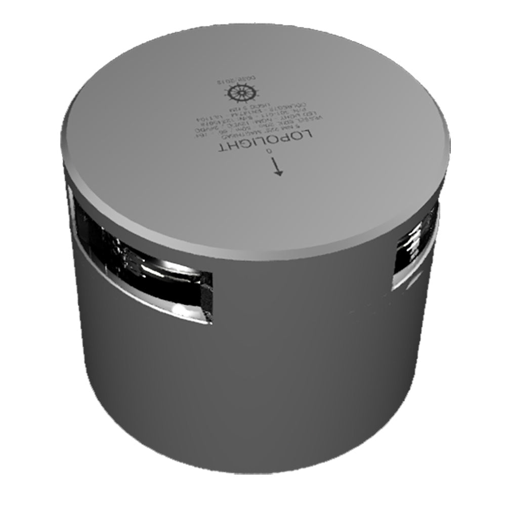 Lopolight Series 301-011KL Masthead Light – 5NM Visibility, Horizontal Mount, White with Silver Housing