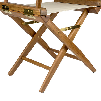 Whitecap Director's Chair with Natural Seat Covers – Teak Finish, Part 60044
