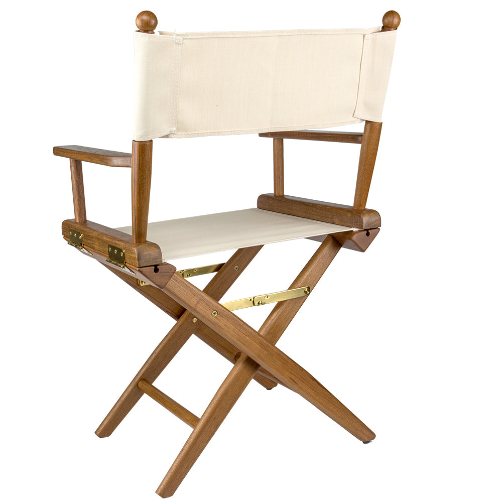 Whitecap Director's Chair with Natural Seat Covers – Teak Finish, Part 60044