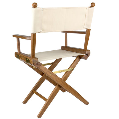 Whitecap Director's Chair with Natural Seat Covers – Teak Finish, Part 60044