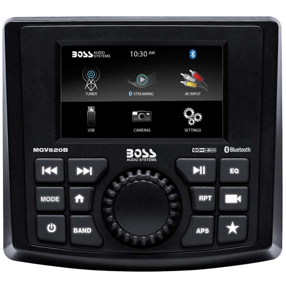 Boss Audio MGV520B Marine Stereo with Bluetooth, USB, AM/FM Radio, and Rear Camera Input