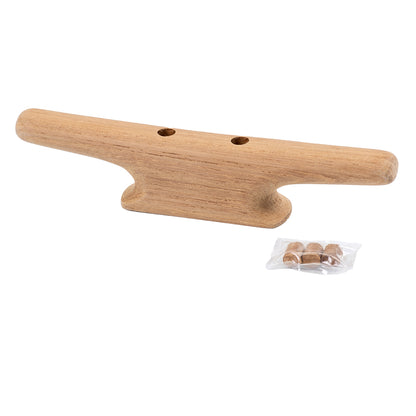 Whitecap 6-Inch Teak Cleat - Versatile Marine and Home Hardware