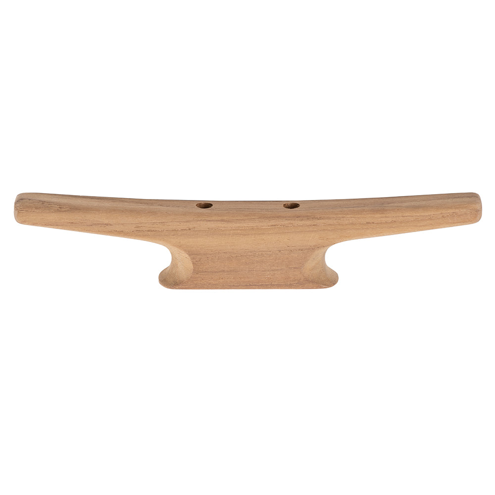 Whitecap 10-Inch Teak Cleat - Durable Marine-Grade Hardware for Boat, RV, and Home Use