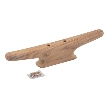 Whitecap 12-inch Teak Cleat - Versatile Marine Hardware for Dock, RV, and Home Use