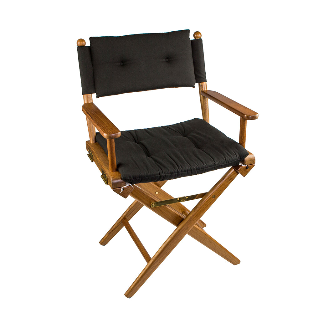 Whitecap Director's Chair with Black Cushion and Teak Frame - Model 61041